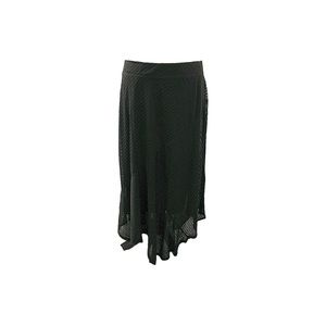black maxi mesh skirt